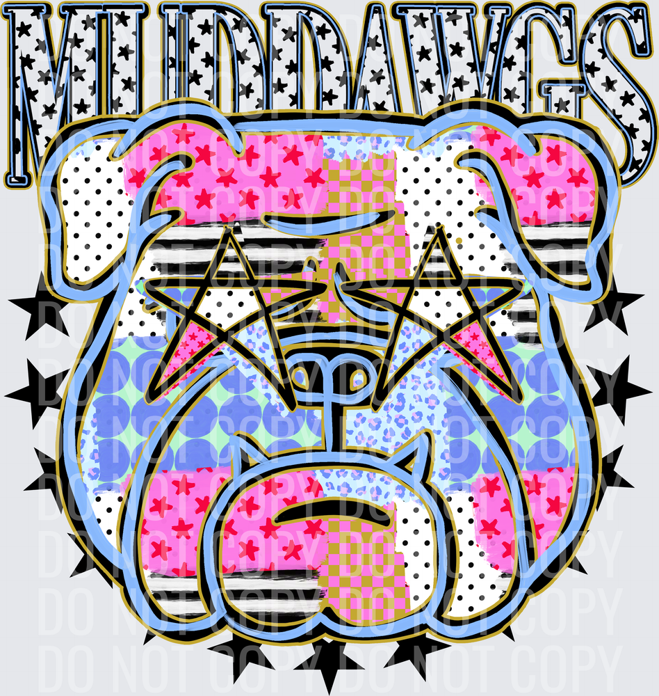 KayndiDesigns 09.26 Patchwork Varisty Stars Muddawgs