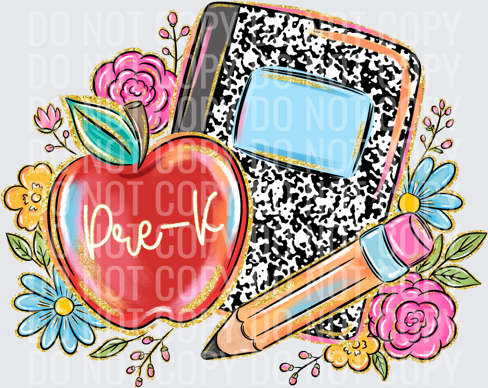 PreK Floral Back to School