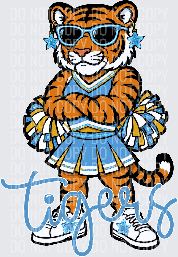 Tigers Cheer Light Blue