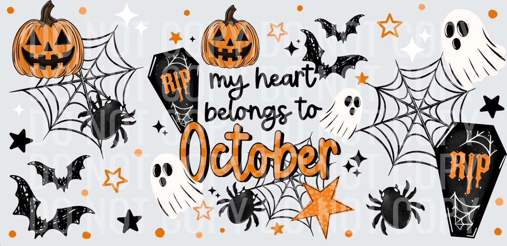 Heart Belongs to october 16oz wrap