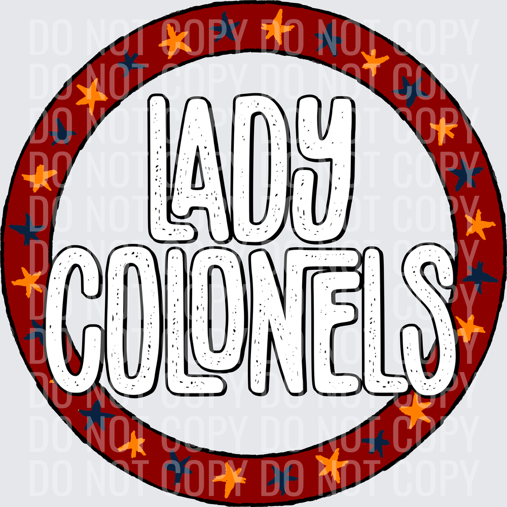 LadyColonelsStarCircleMaroonOrangeNavy