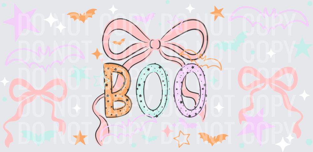 Boo bow 16oz wrap