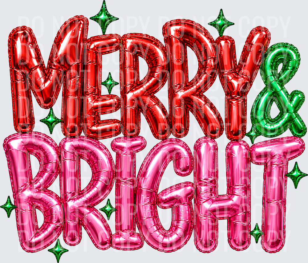 MERRY AND BRIGHT BALLOON
