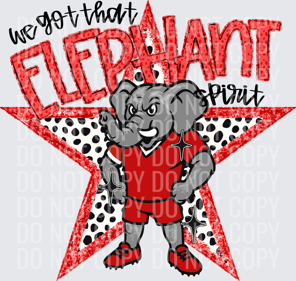 KayndiDesigns 09.26 We Got That Spirit Elephant Red