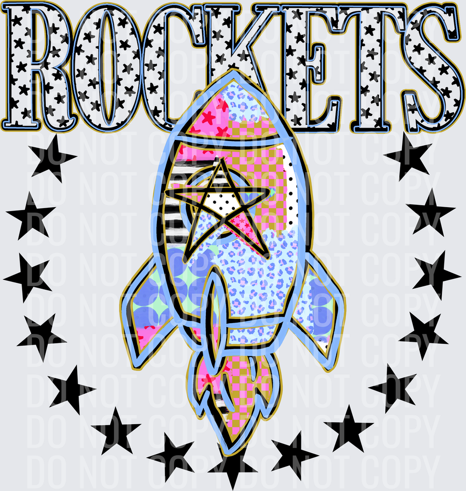 KayndiDesigns 09.26 Patchwork Varisty Stars Rockets