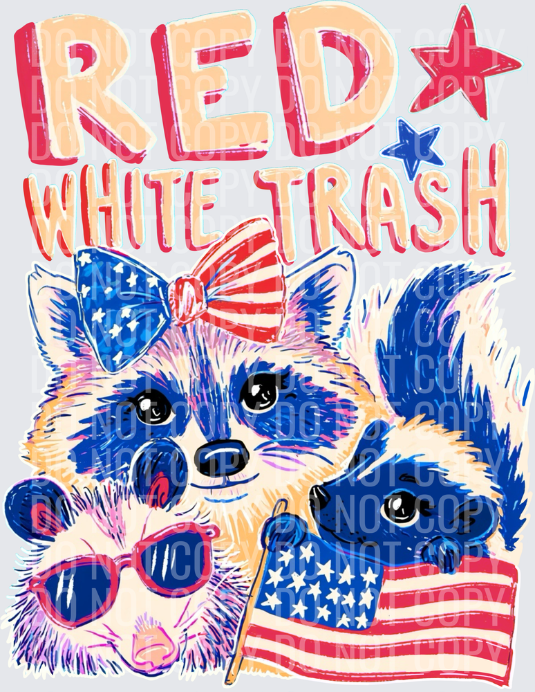 Red white trash