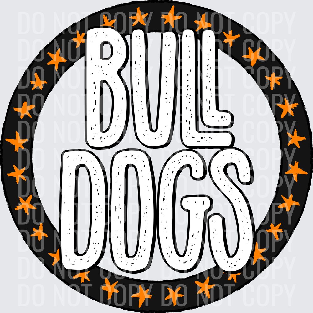 BulldogsStarCircleBlackOrange