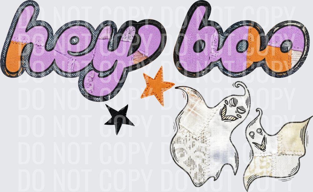 hey boo ghosties faux emb hwds