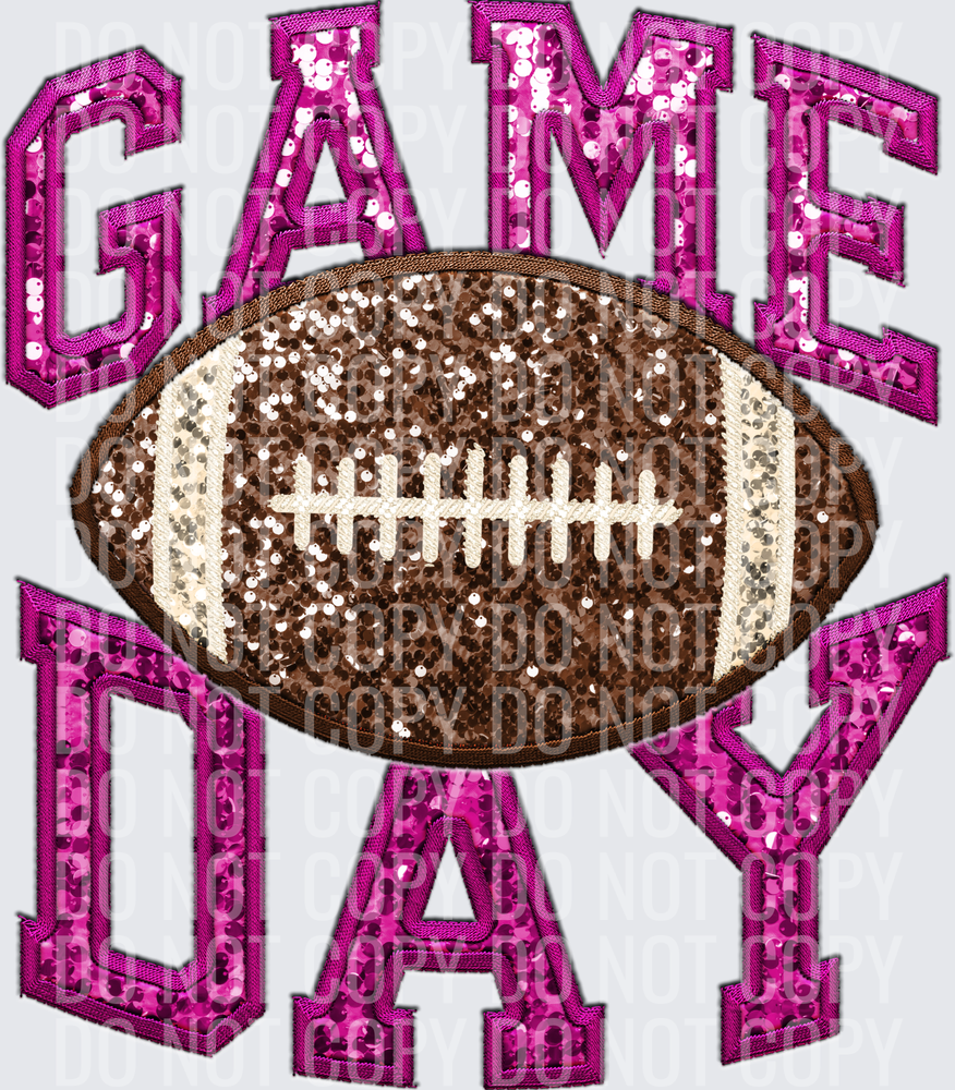 KayndiDesigns 06.26 Game Day Sequin Embriodery 19 Fuchsia