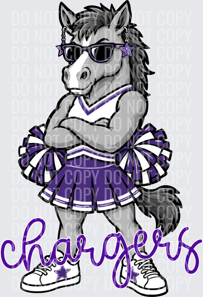 Chargers Cheer Purple White