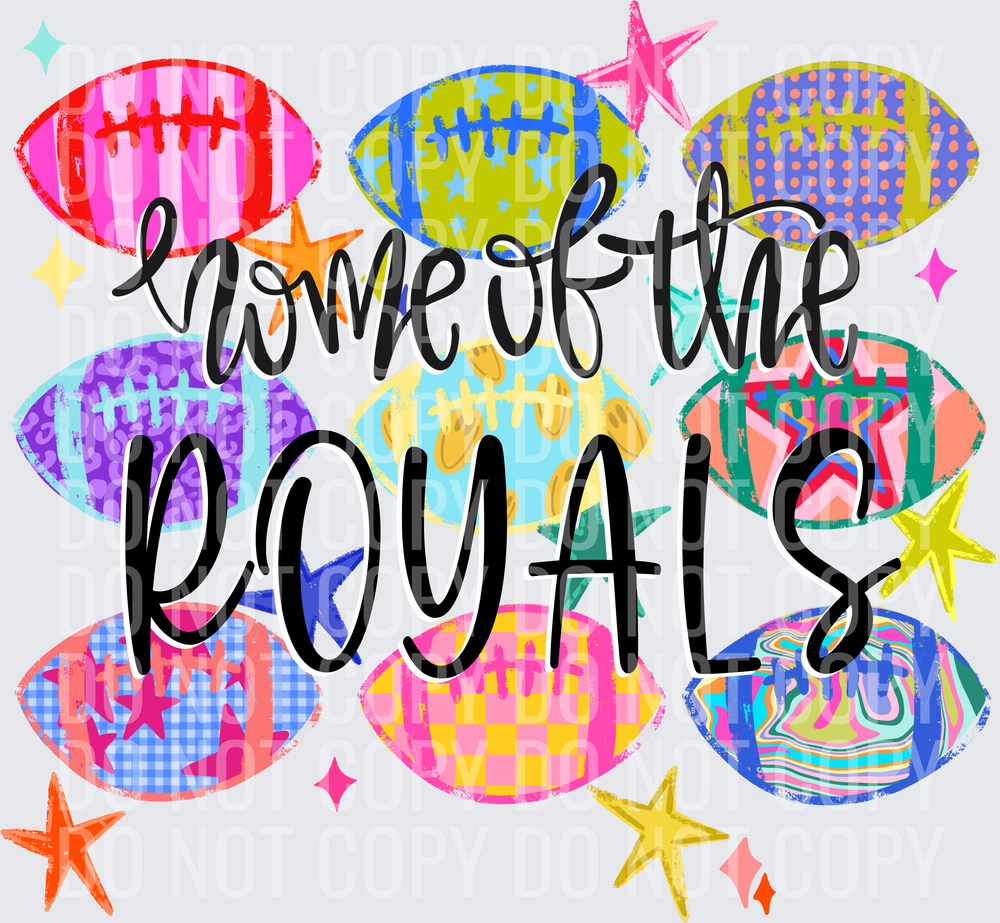 ROYALS Neon Football Collage