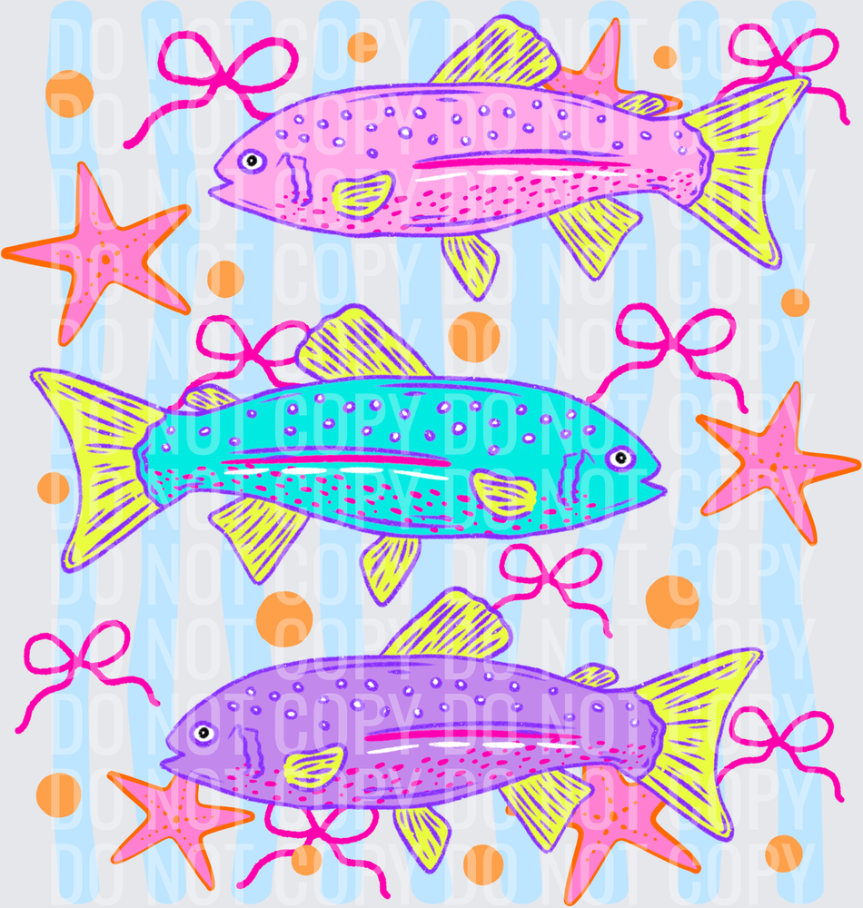 3 fish blue stripes