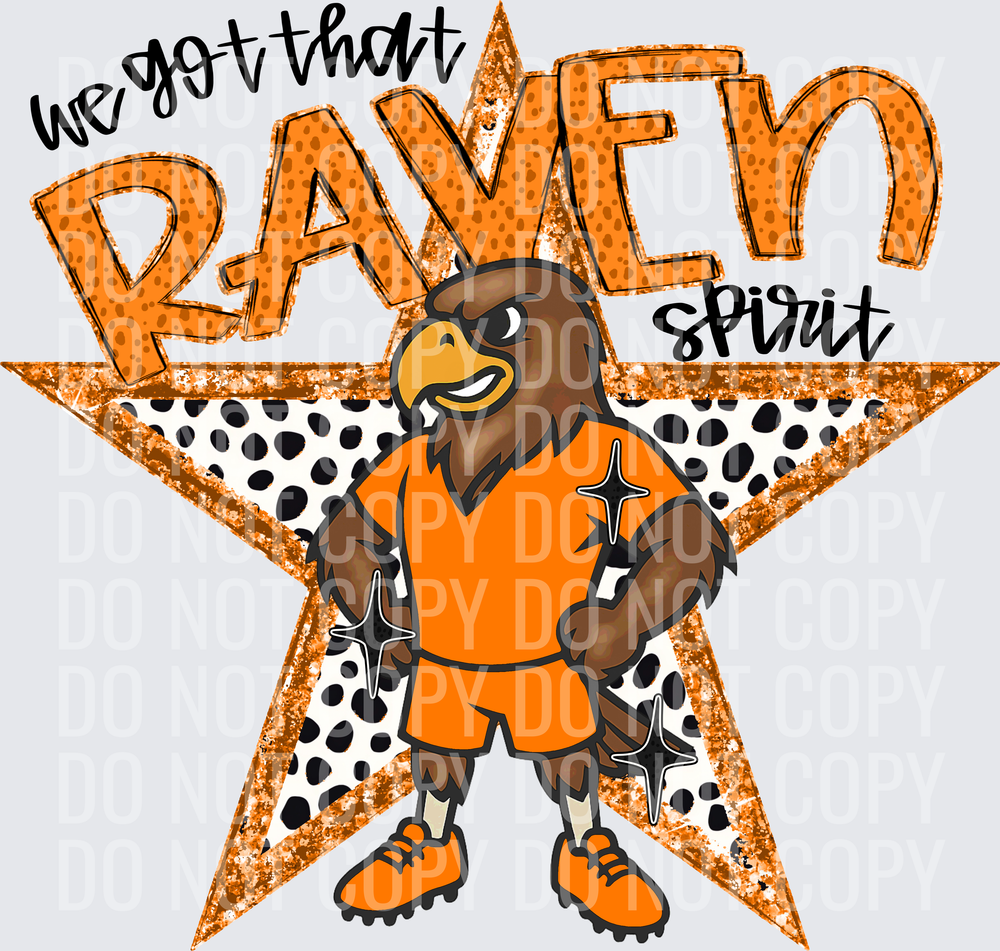 KayndiDesigns 09.26 We Got That Spirit Raven Orange